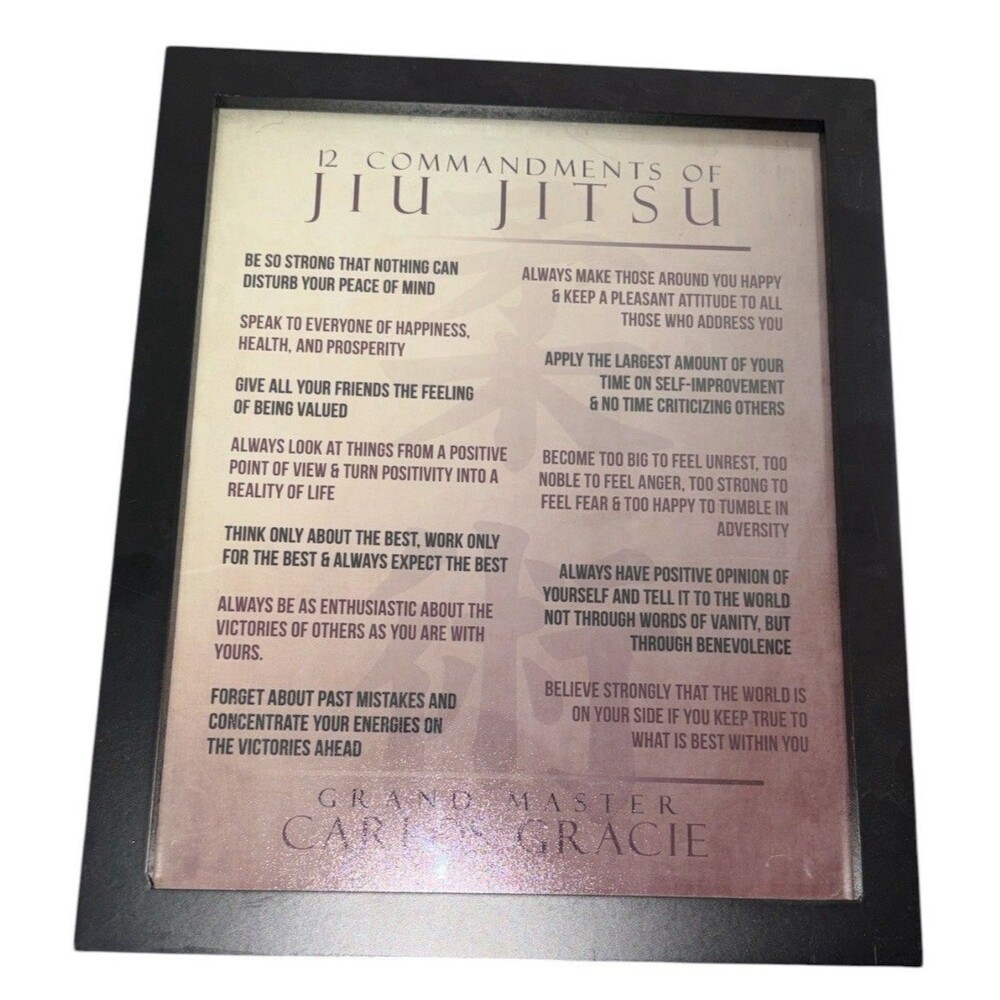 Brazilian Jiu-Jitsu Wall Art Gift 12 Commandments BJJ Print MMA Gym Decor 11x9